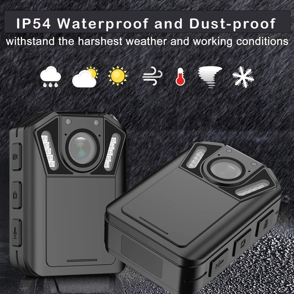 Recording - RONY 128GB Home Vision for Night Camcorder Mini Audio Body with Body Law and - Police Cam Wearable Guard Video with Body 1440P Security Waterproof Enforcement Camera
