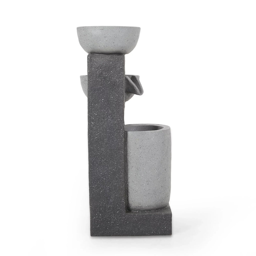 Colquitt exterior Tier 3 Multi-Gray Modern Fountain,
