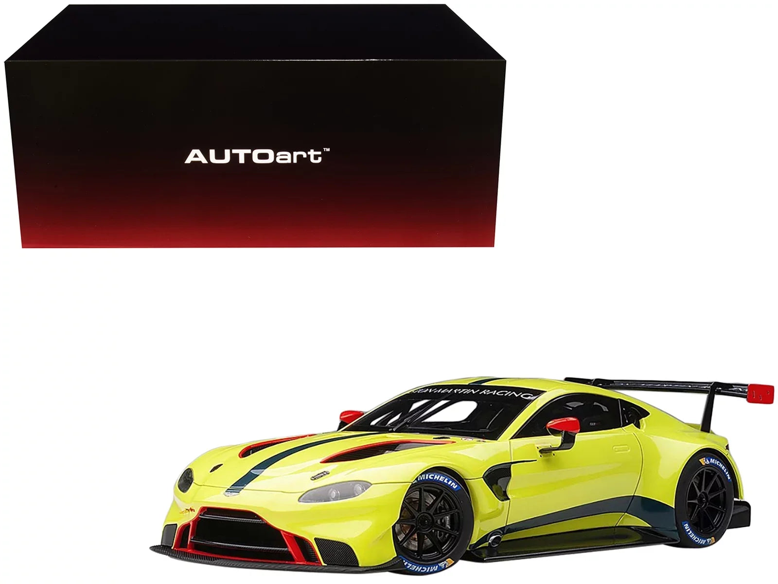 by Le Green 2018 Car Model Car Vantage GTE Lemon Martin Autoart 1/18 Mans Aston PRO Metallic Presentation