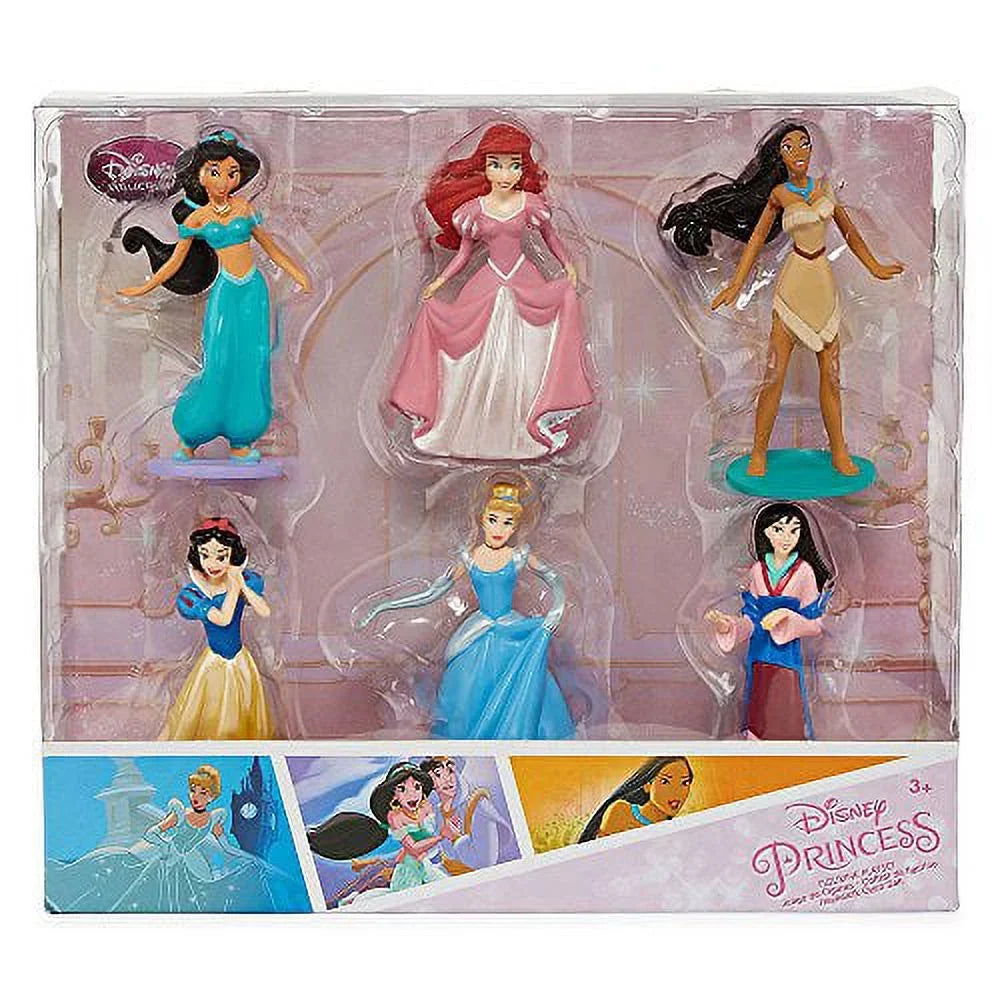 Playset Princess Snow Ariel Pocahontas Piece Collection Mulan Disney 6 Jasmine pc Figurine White Cinderella