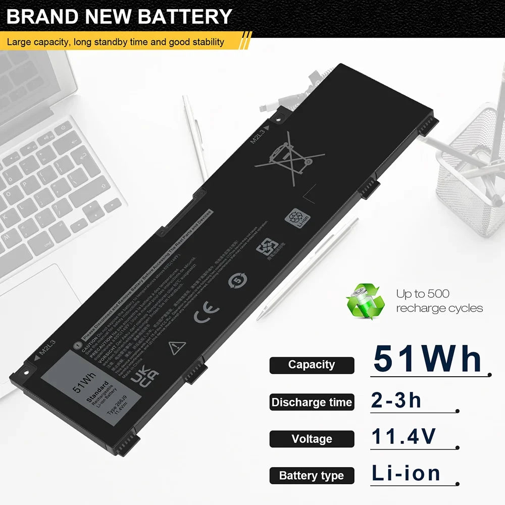 SE LI-ION FOR G3 G5 5500 4255MAH BATTERY 11.4V G5 415CG 51WH 5505 3590