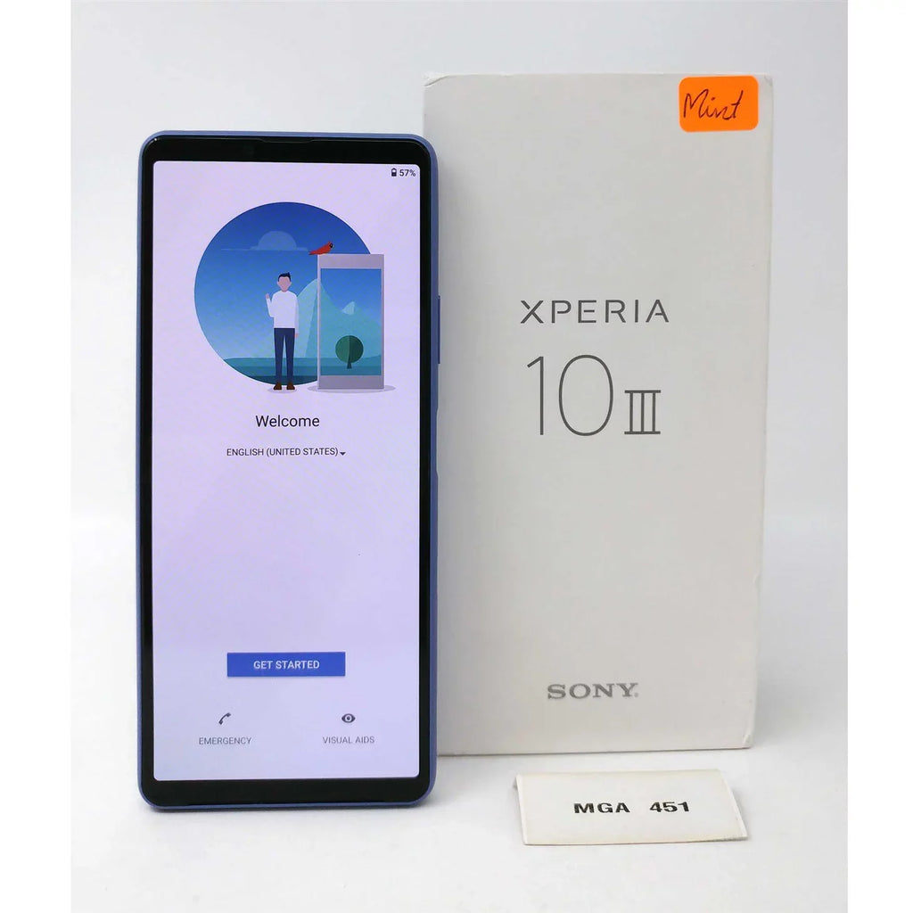 Xperia III New) 6GB 10 Blue RAM - 5G Smartphone 128GB Pre-Owned GSM (Like Unlocked XQ-BT52 Factory