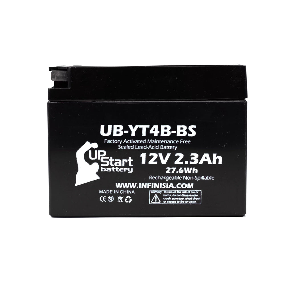 Maintenance Free, for 2.3Ah, 12V, - UpStart Activated, SR400 Factory Battery 2008 Yamaha 4-Pack Replacement Battery 400CC Motorcycle UB-YT4B-BS