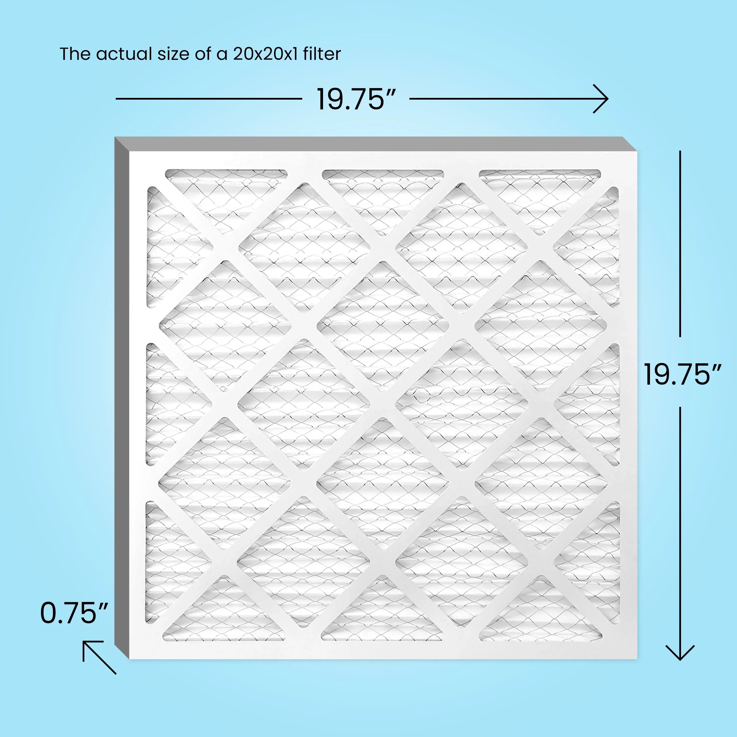 Air Filter, Air MERV AC Filter, Furnace 20x20x1 Mint 6-Pack 1500, Air, MPR 13,