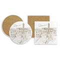 Coaster Rome Cork Landmark Fontana Base Stone Absorbent Cup Set Trevi di Mug Holder Fontana
