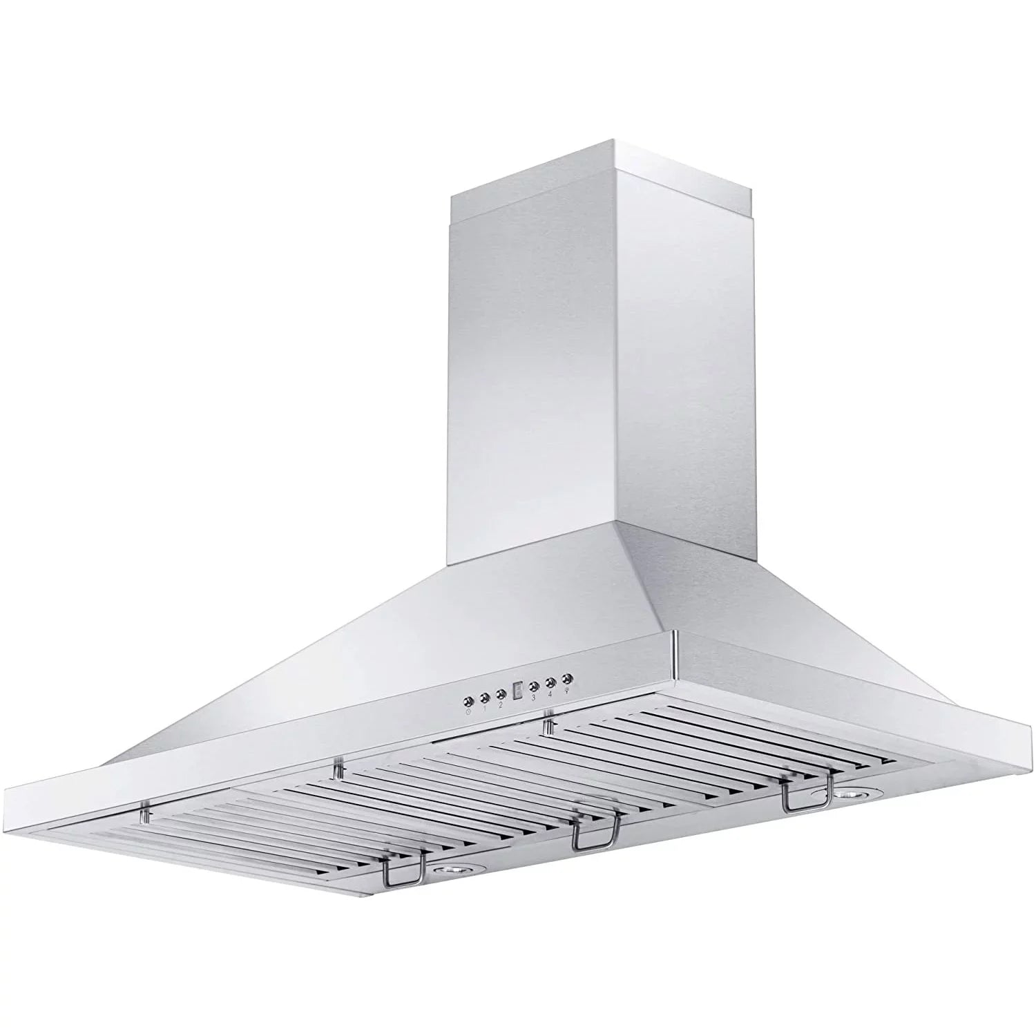 Steel Range KB-48 Fans, and 4 Molding Stainless ZLINE Mounted Ductless Hood LED 48 Wall CFM 400 Speed Lights with Crown Inch Exhaust