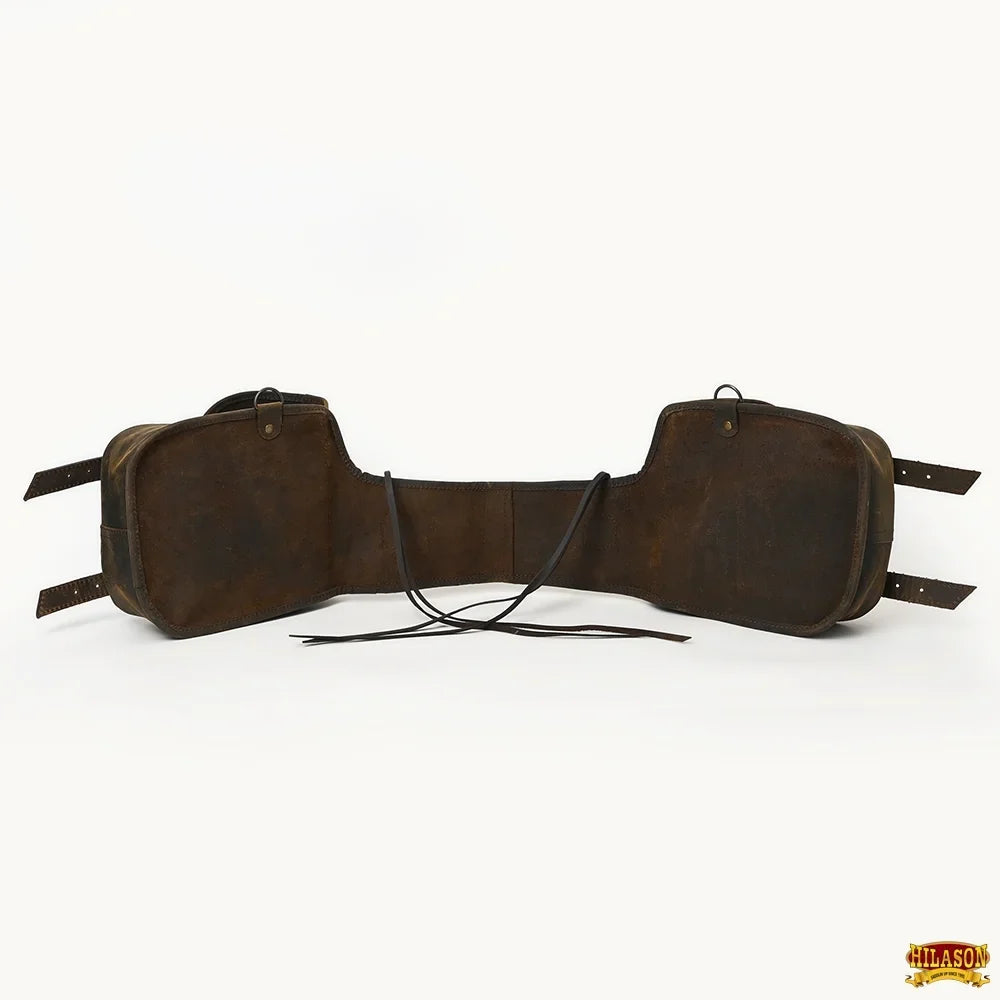 Leather Dark Soft 19HS Hilason Bag Saddle Brown Horse