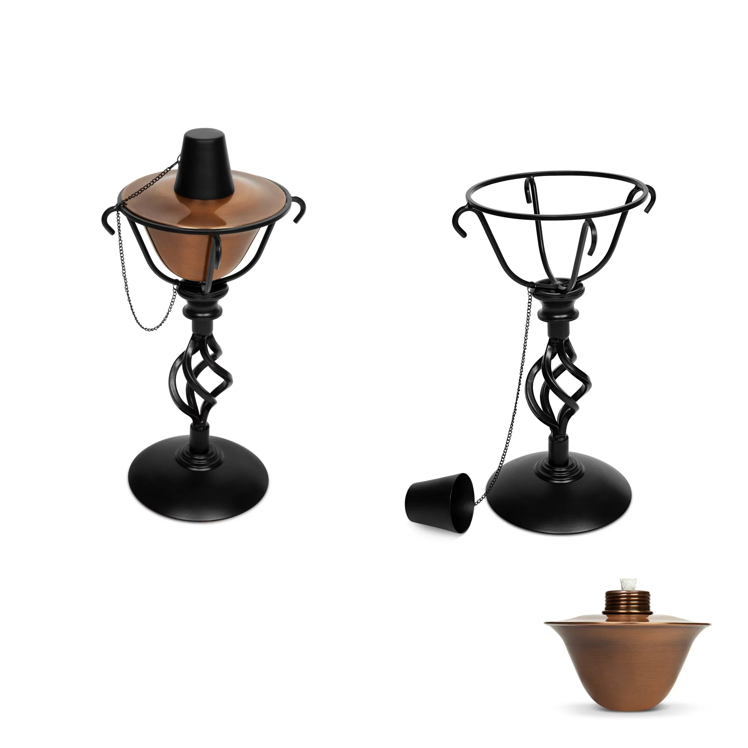 Wide Copper Stand Conical - Home 2-Pack - Torches exterior Tabletop BirdRock