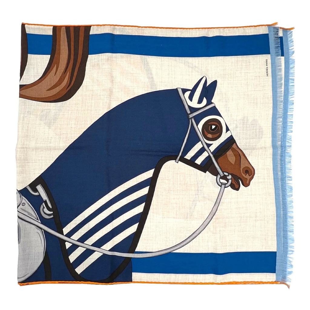 Jaune (Like Men's HERMES Cashmere Spring/Summer 2022 Natural Women's Stole Scarf Silk Pre-Owned 22SS Hermes Rectangle Collection Marine New)