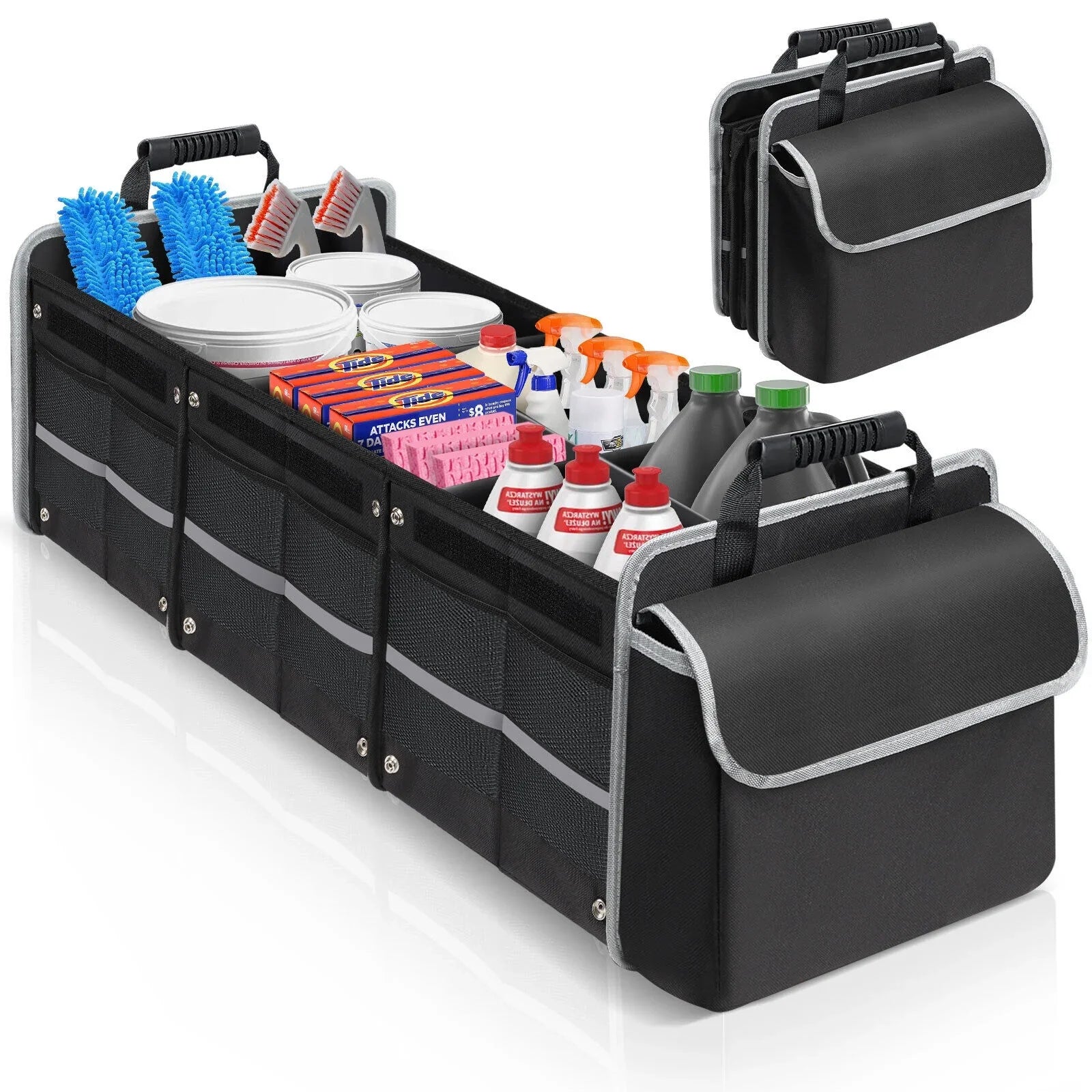 SUV Storage Multi Compartment Trunk Organizer Cargo for Truck US Car Container