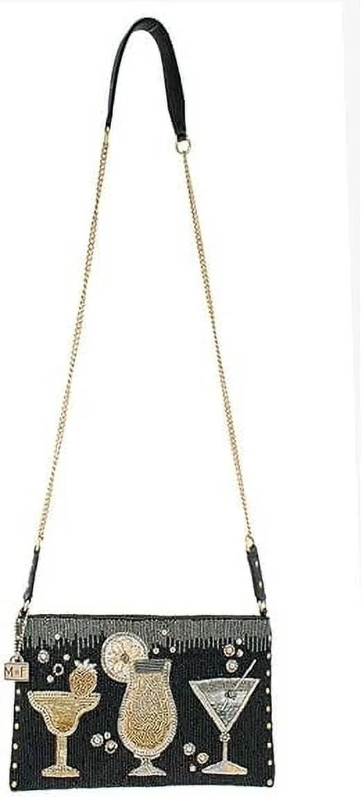 Mary Cocktails Another Handbag, Black Clutch Round Crossbody Frances