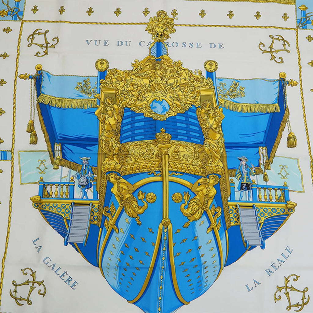New) Light Blue (Like Hermes Silk Scarf Pre-Owned