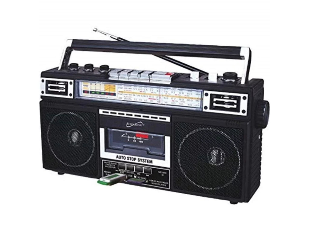 Black, SC-3201BT-BK Radio, Supersonic AM/FM Portable