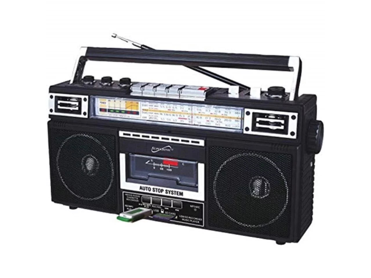 Black, SC-3201BT-BK Radio, Supersonic AM/FM Portable
