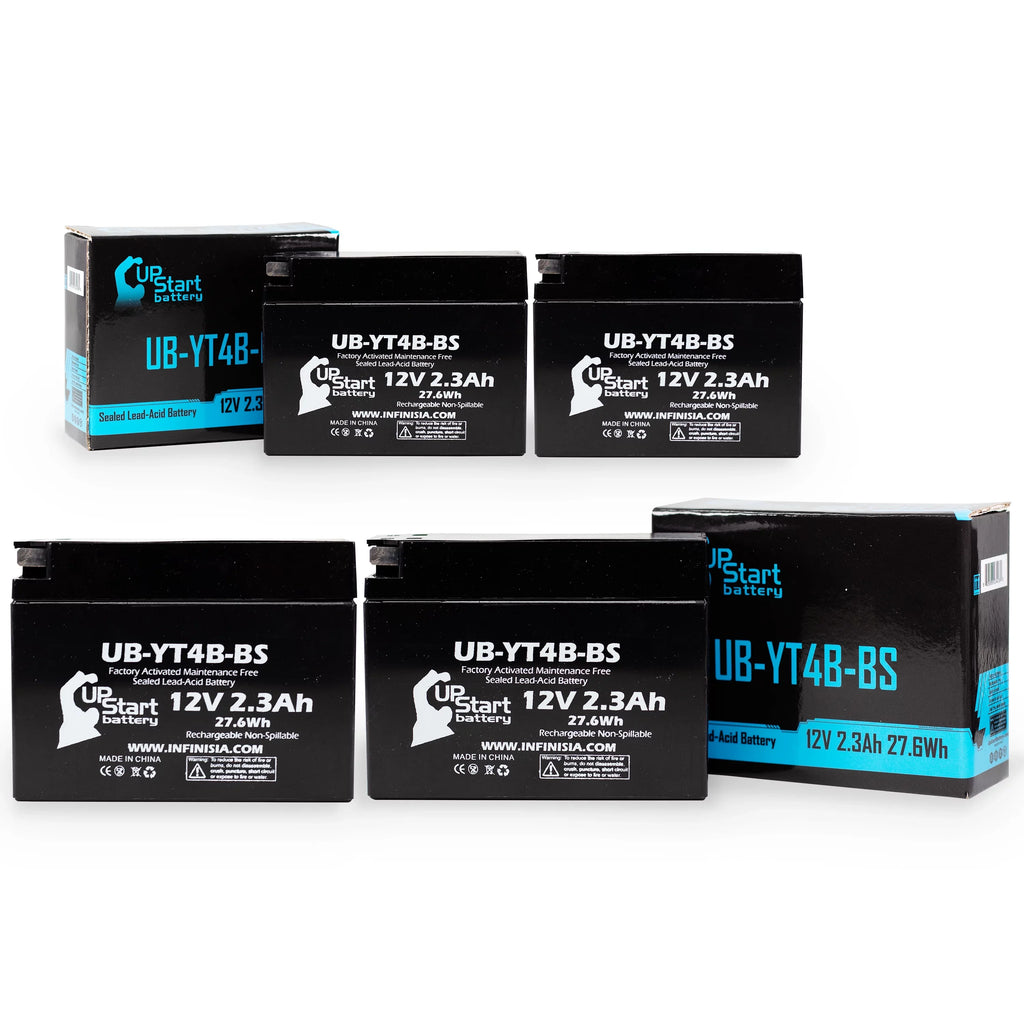 Maintenance Free, for 2.3Ah, 12V, - UpStart Activated, SR400 Factory Battery 2008 Yamaha 4-Pack Replacement Battery 400CC Motorcycle UB-YT4B-BS