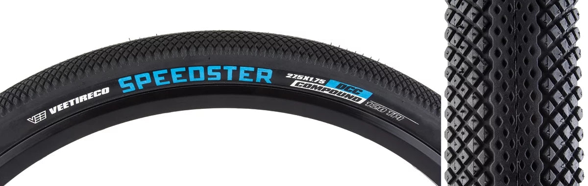 Vee Tubeless 50 Speedster Rubber Black/Blk EBike Reflective 27.5x1.75 & TPI Tire