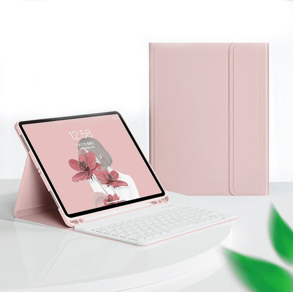 for Wireless Case Keyboard -pink Holder, Keyboard Generation Detachable iPad iPad Case with Generation, for Slim Inch Case 10th Pencil Protective 10.9 10th