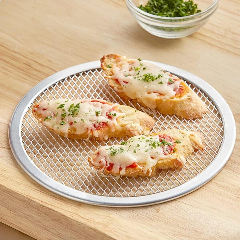 Restaurants Seamless & Home Tray for of Kitchen Aluminum 8” Pizza Baking Tray Pan Bakeware Pizza Round Baking Screen Rim- Round Set Pizza Screen TrueCraftware- Pizzeria 2