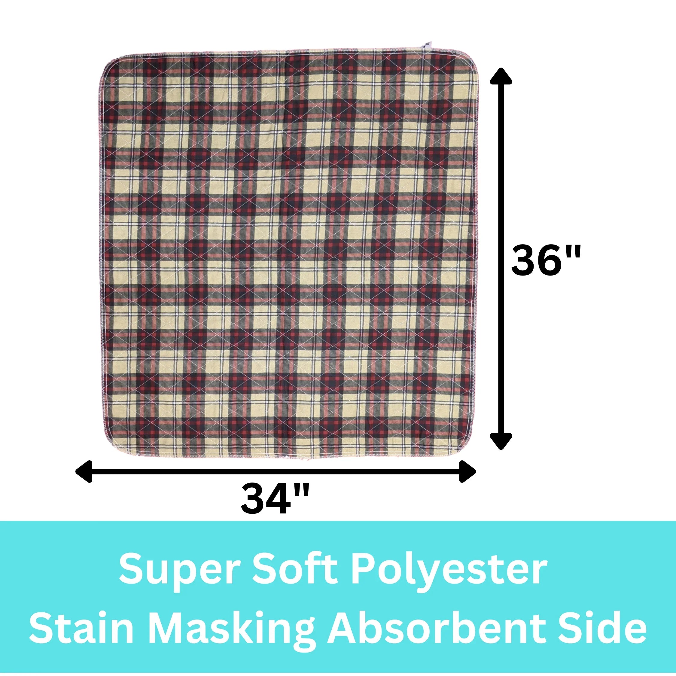 Pad Washable 36 - Pack Urinary x 34 4 Absorbent Incontinence Underpad Protection Bed