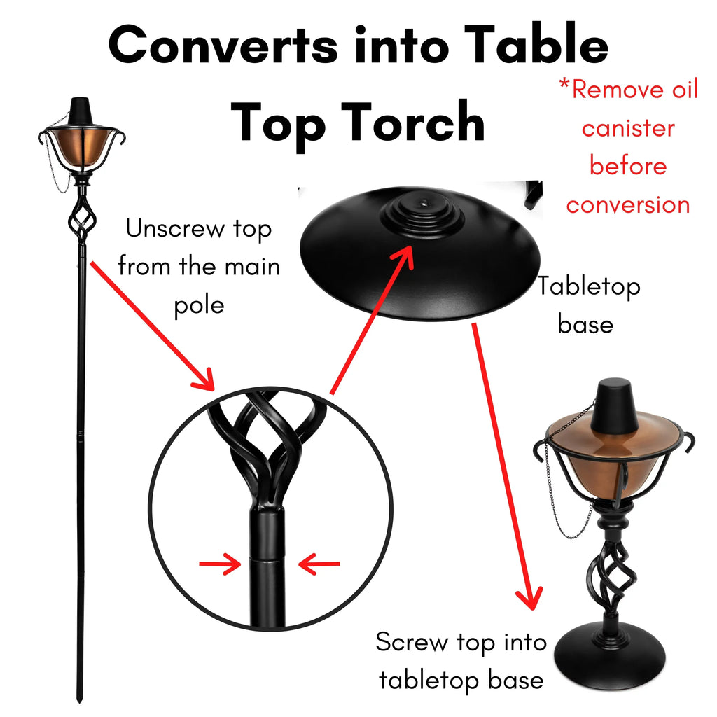 Wide Copper Stand Conical - Home 2-Pack - Torches exterior Tabletop BirdRock
