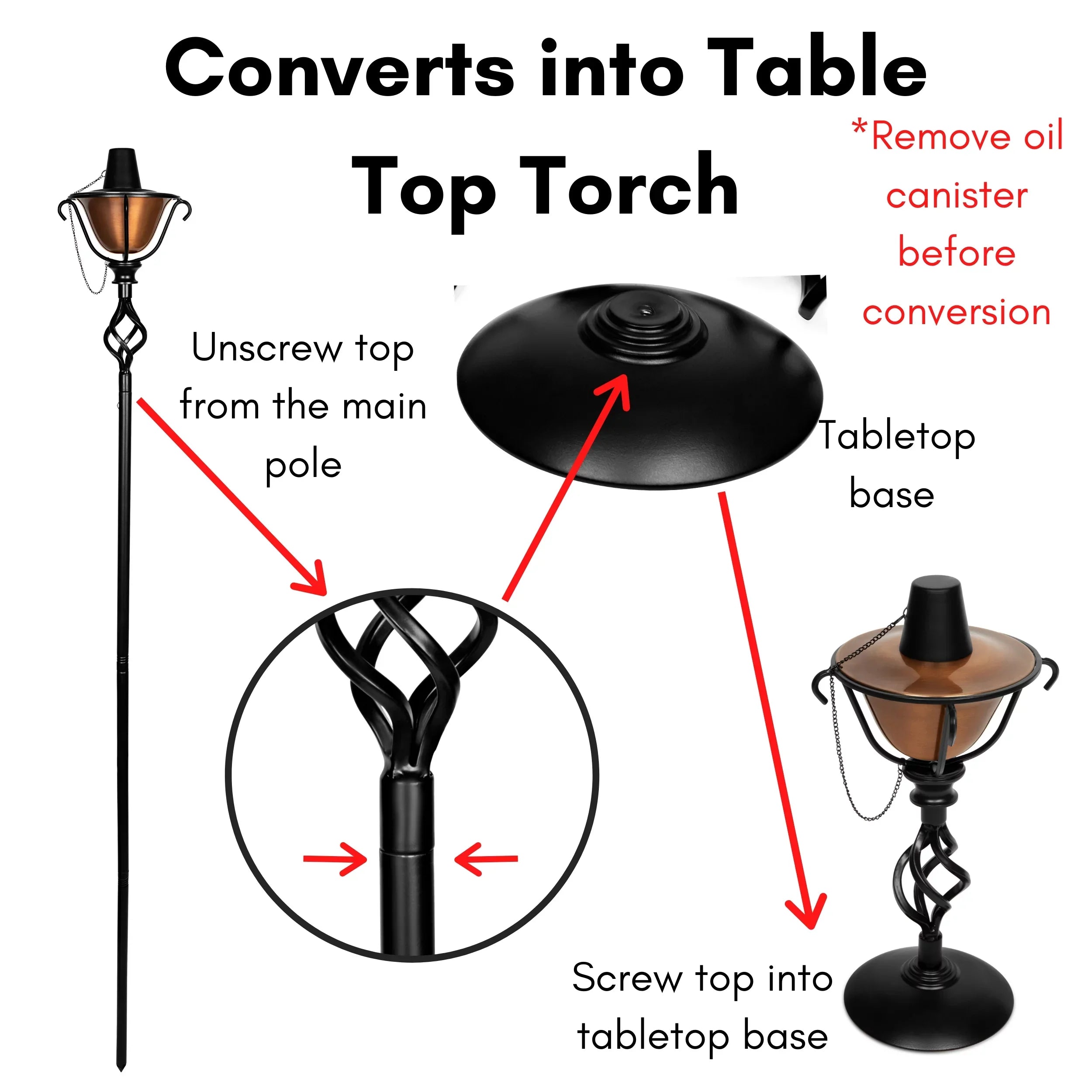 Wide Copper Stand Conical - Home 2-Pack - Torches exterior Tabletop BirdRock