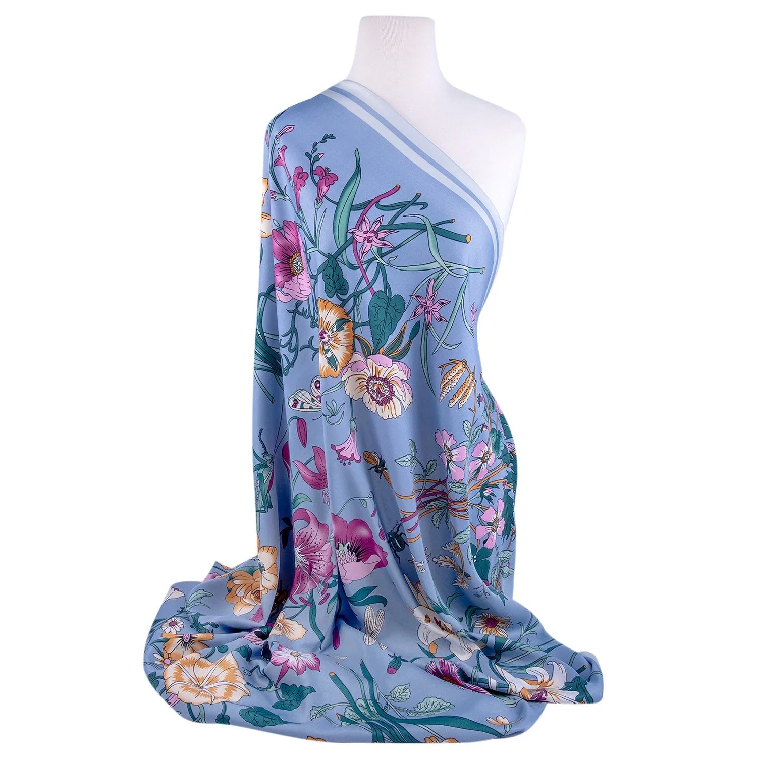 Women Wrap and GOODS Botany Tops 51x51'' Shawl for Fashion cm) Scarf Wedding STP Evening 130 (130 * Shawl for Shawl Travel Silk Lilac