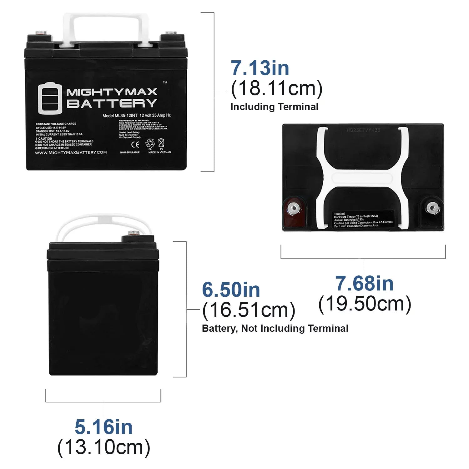 INT 12V 2 for 35AH Replacement - Pontoon Battery Motor Trolling Pack