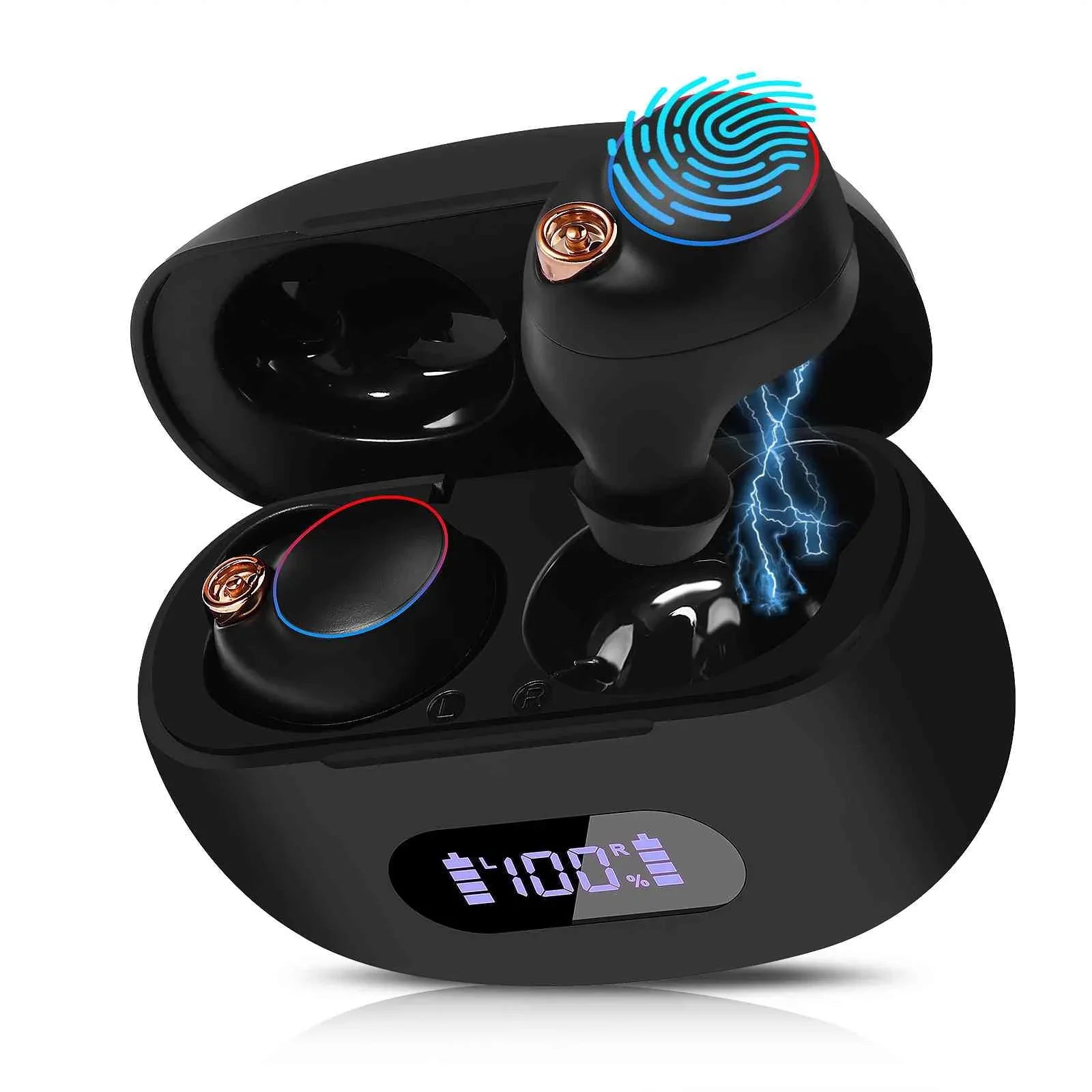 Connection, Lenovo Bluetooth UrbanX Case, Bluetooth liquid Bass IPX5 True (HD) Tab Boost Dual Resistance, Earbuds + M8 Connect, Balanced, Wireless Charging 5.2 with Compatible Black,
