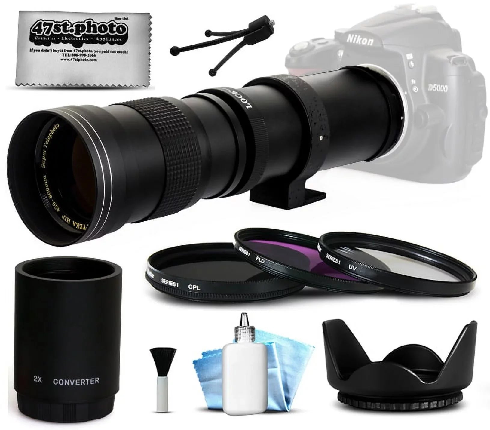 Canon Bundle EOS 6D 420mm-1600mm II Telephoto 7D Mark HD 3 II 2 5D f8.3 for Lens