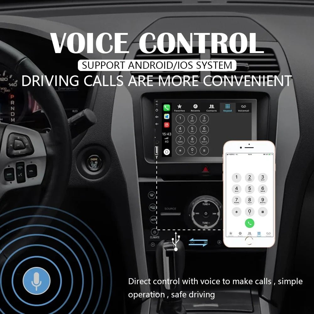 for with View Play Camera/Android Screen Player Car Din Stereo MP5 Auto/Autoradio/IOS/Bluetooth/USB/TF 7" Touch Multimedia 2 Car Rear