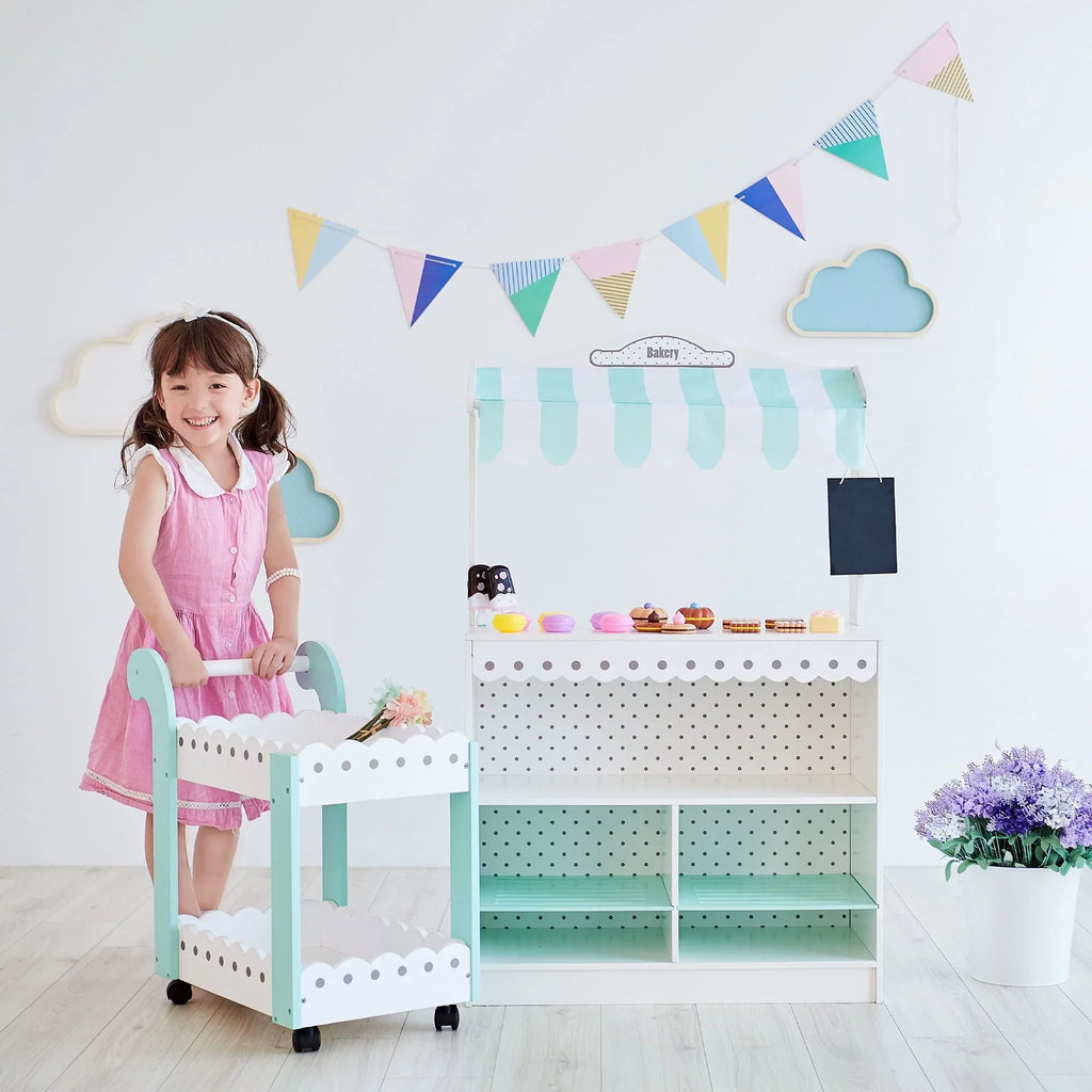 Play Teamson Set My Bakery Wooden and Kids Cart Shop Dream Pastry