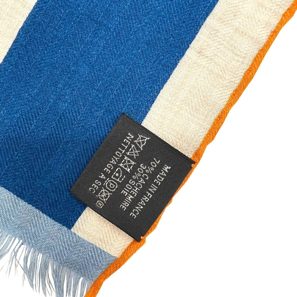 Jaune (Like Men's HERMES Cashmere Spring/Summer 2022 Natural Women's Stole Scarf Silk Pre-Owned 22SS Hermes Rectangle Collection Marine New)