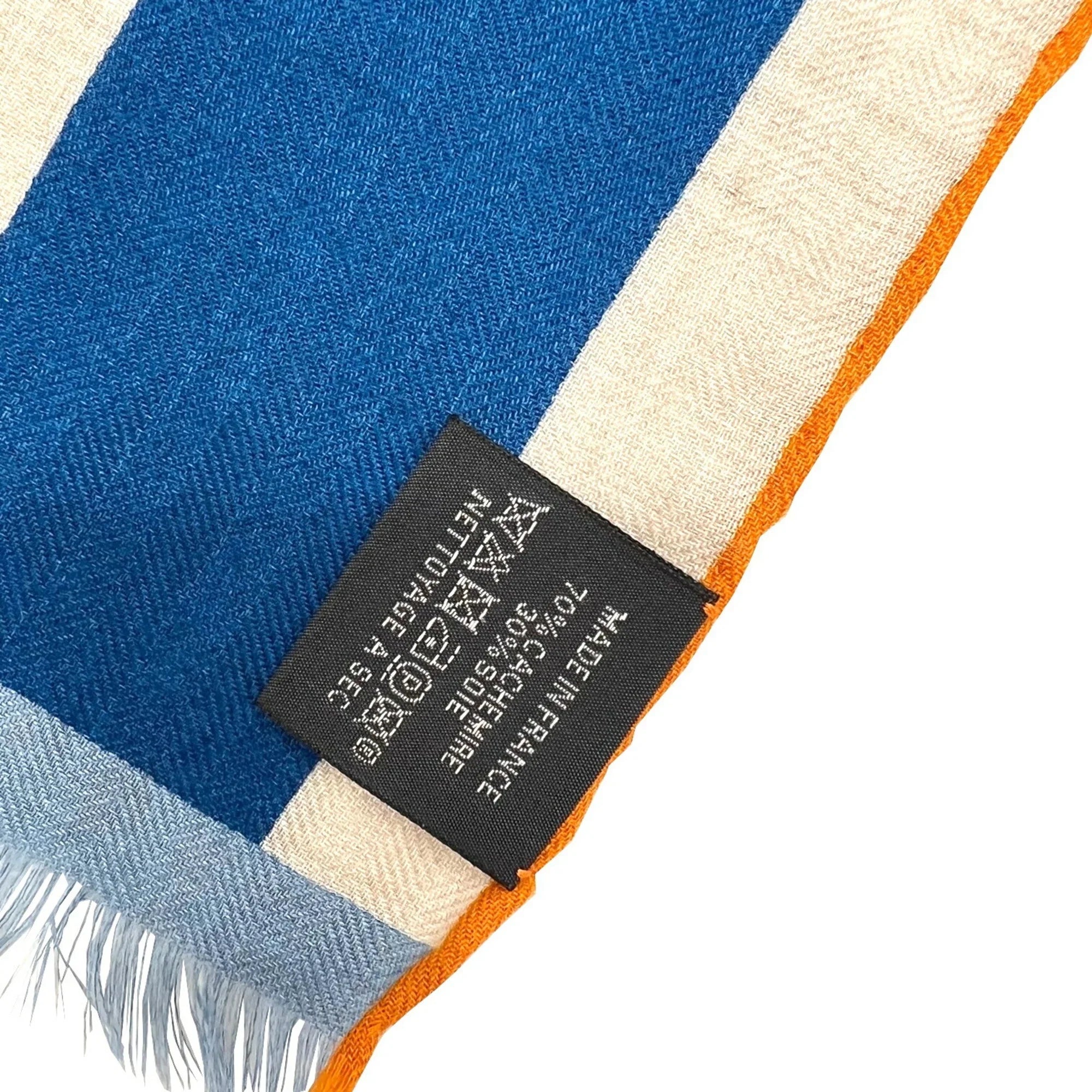 Jaune (Like Men's HERMES Cashmere Spring/Summer 2022 Natural Women's Stole Scarf Silk Pre-Owned 22SS Hermes Rectangle Collection Marine New)