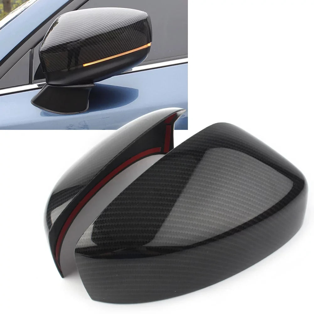 Fiber Carbon Mirror Car View CX-5 2017 Mazda 2Pcs BFY Styling Rearview 2019 Rear 2018 Cover Trim ABS For