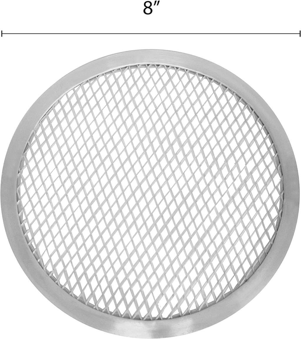 Restaurants Seamless & Home Tray for of Kitchen Aluminum 8” Pizza Baking Tray Pan Bakeware Pizza Round Baking Screen Rim- Round Set Pizza Screen TrueCraftware- Pizzeria 2