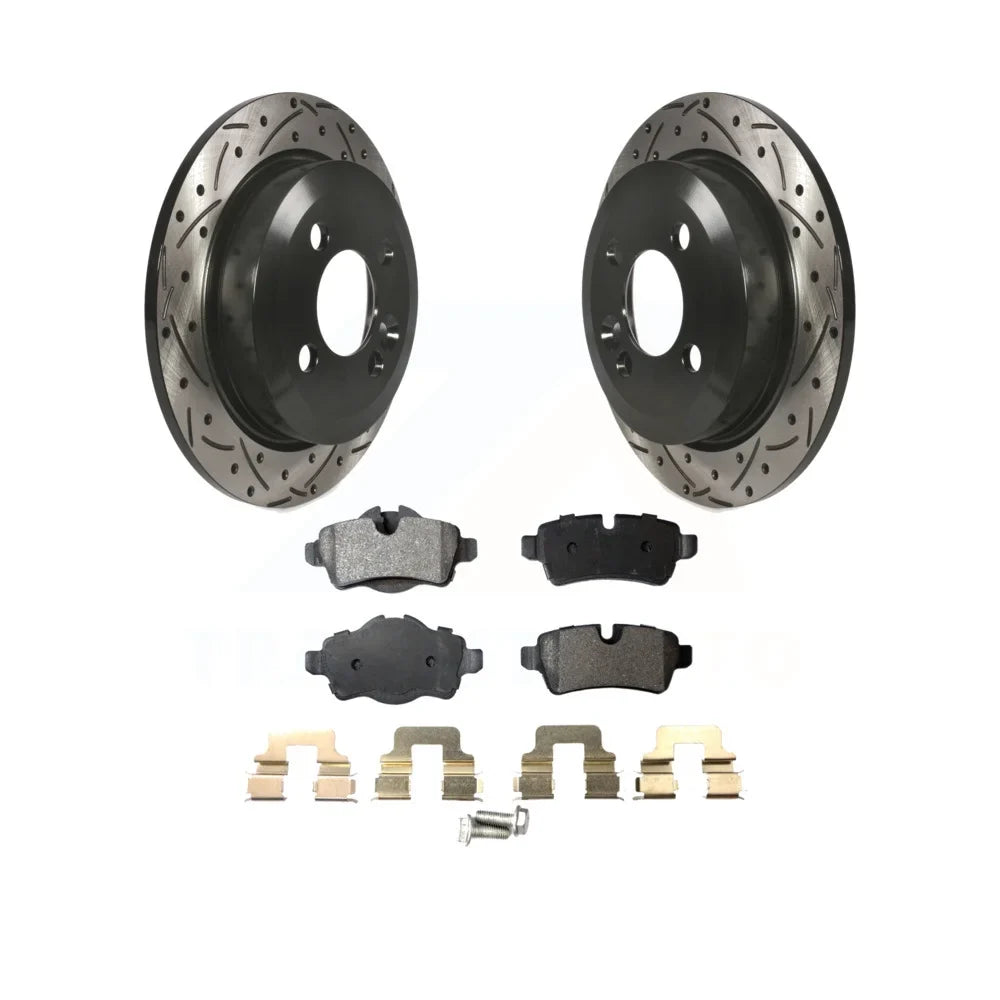 Coated Rear Transit Slotted - Kit KDT-100515 Cooper Brake Mini Pads Auto Disc And Ceramic For Rotors Drilled