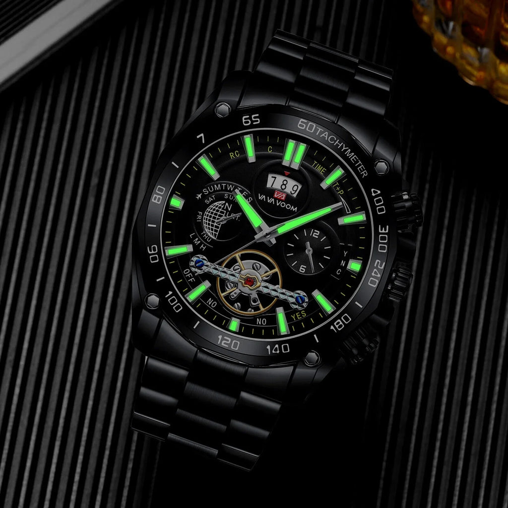 Watch Men's Luxury Quartz Steel Luminous Waterproof Classic Stainless Wristwatch