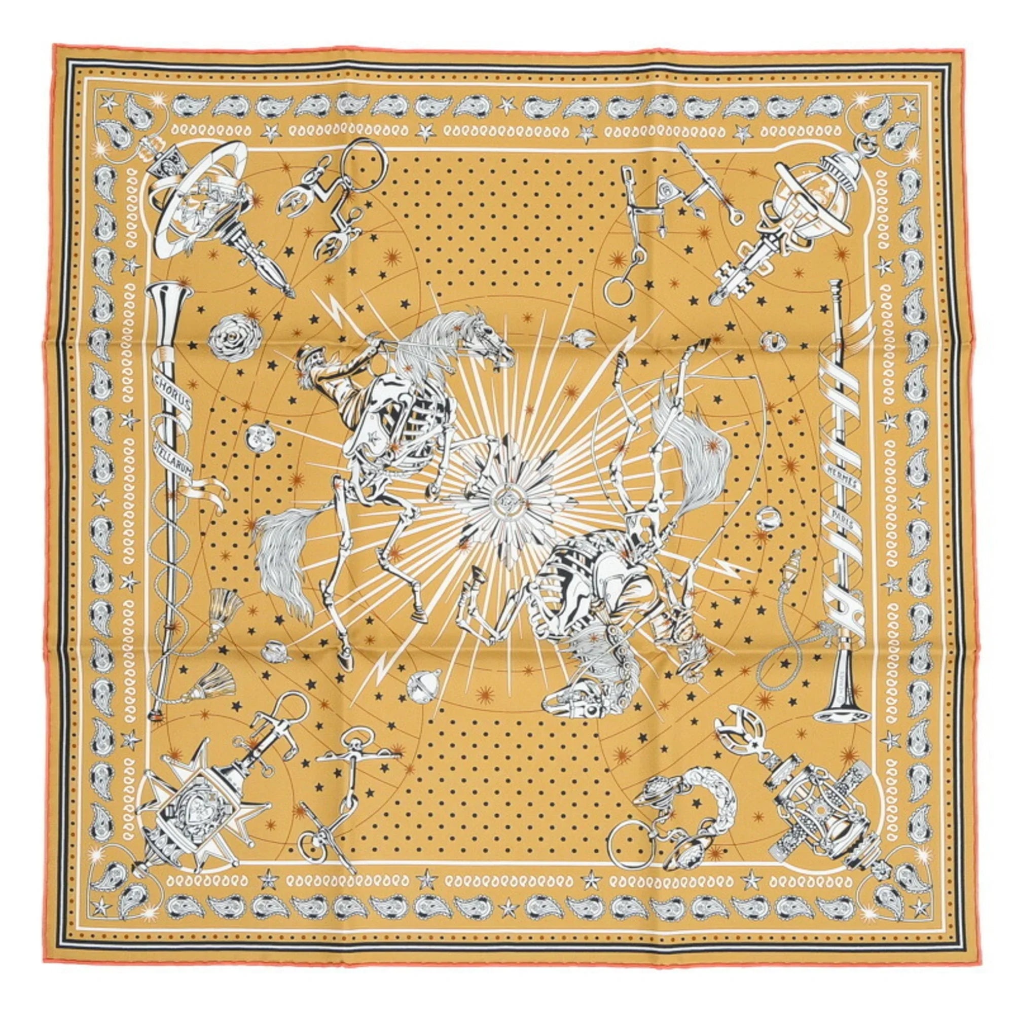 STELLARUM Bandana 55 Pre-Owned Hermes Carre Silk (Like 100% New) CHORUS