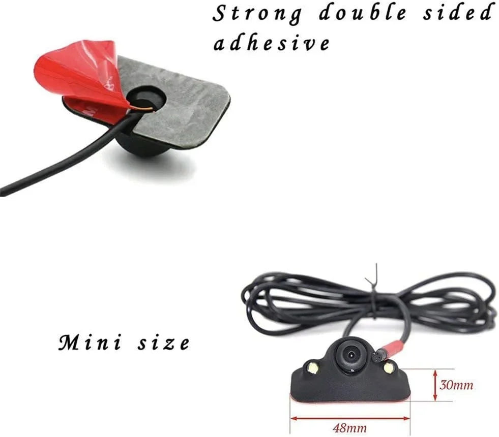 Easy View Car Spot Image NO HD Adjustable Drilling, Auto-dimming Side Front/Side Installation Camera, Camera Mirror/Non-Mirror Blind LEDs, View Reverse Camera, with