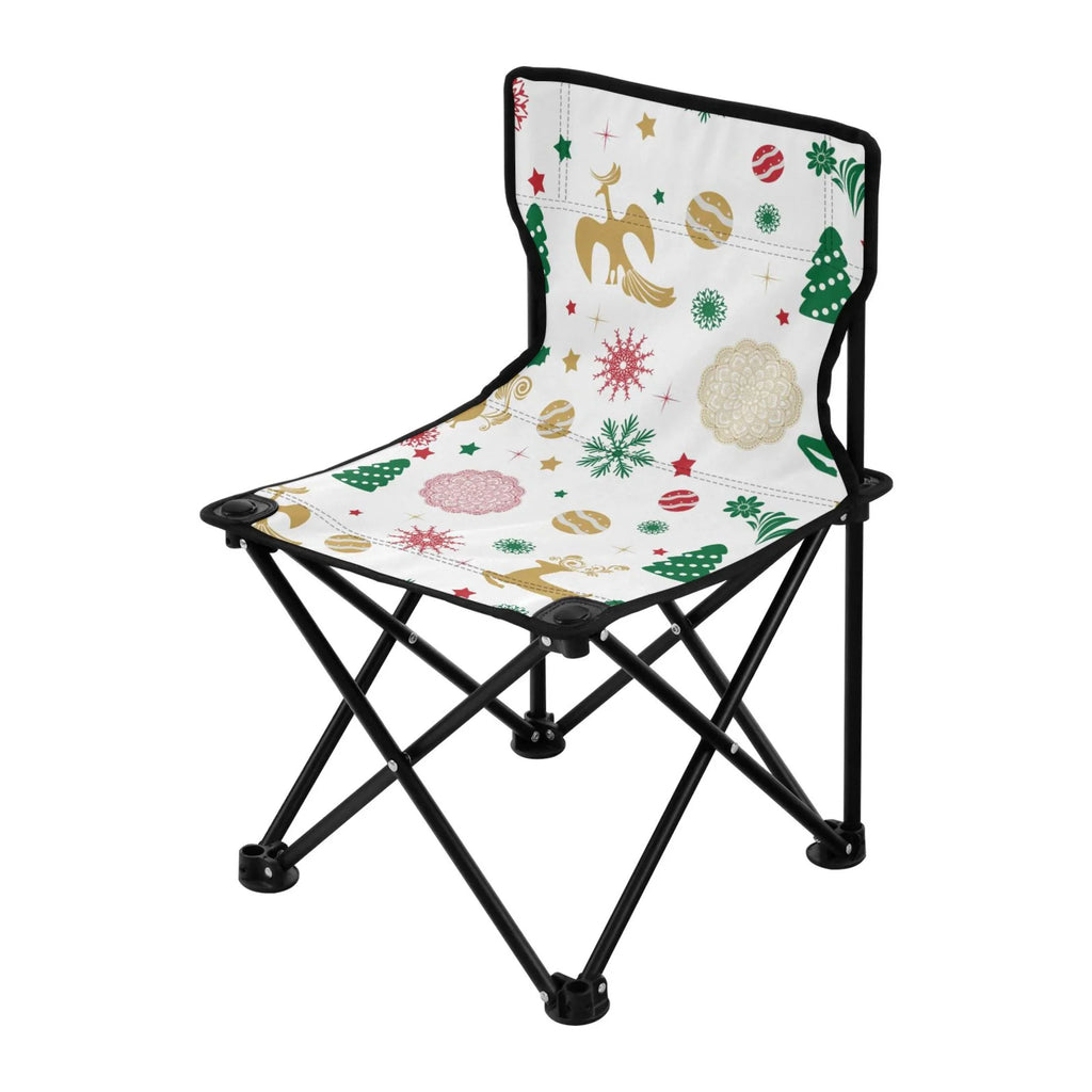 Carry Folding Stars Camping Christmas Chair Deer Support Chair Chair Bag Portable exterior Snowflakes 220LBS to Beach Chair Fishing with Lawn