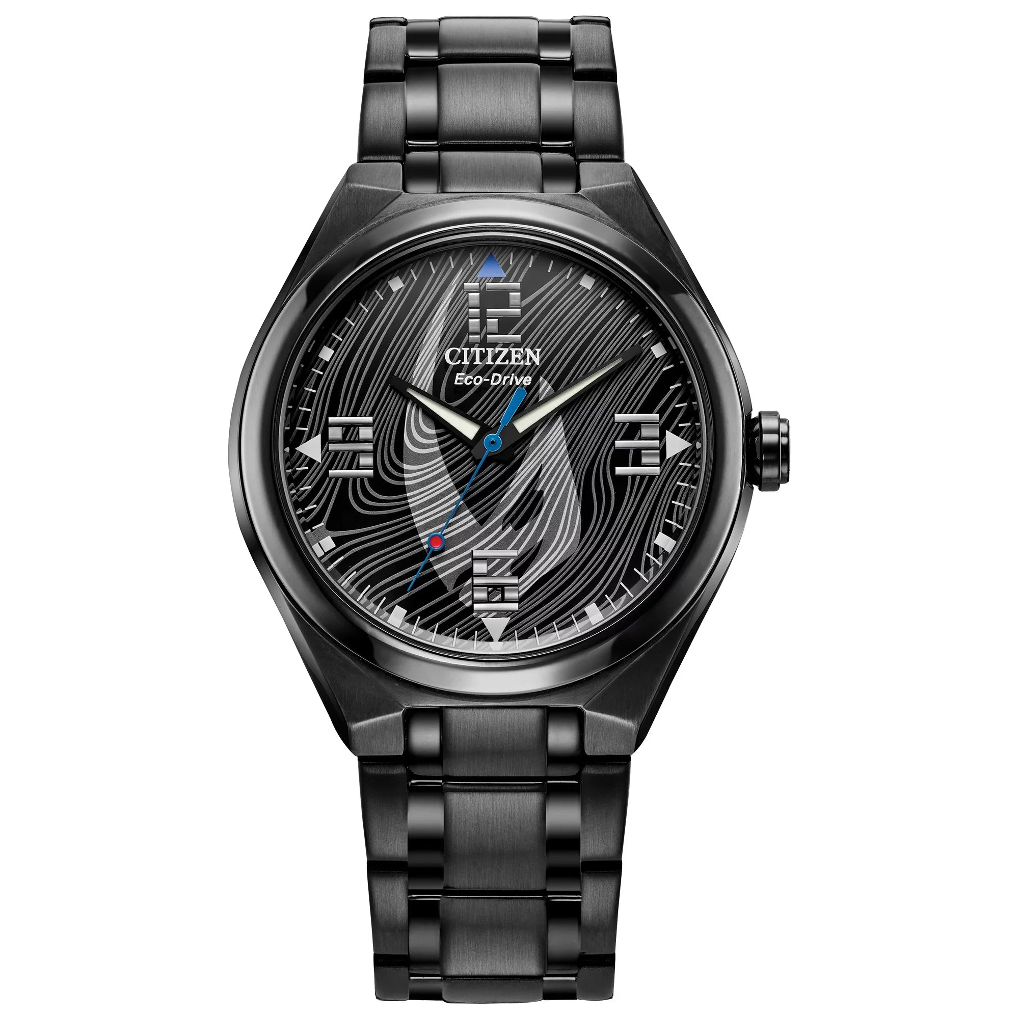 Black IP Mandalorian Eco-Drive Men's Stainless Watch Steel Wars Citizen AW2045-57W Star