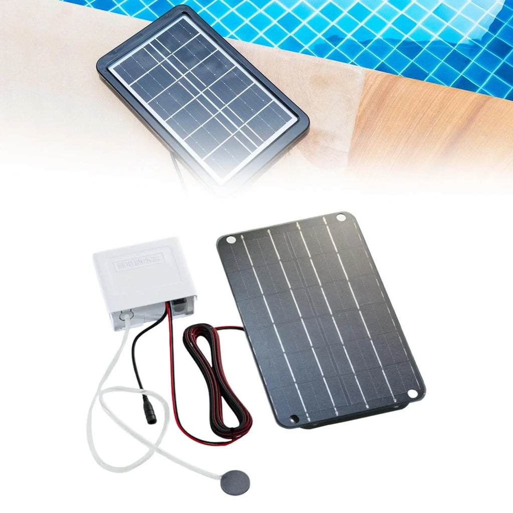 Air Aerator Pump,Aquarium Hydroponics Friendly,6V Solar Powered Silent Colaxi Solar Eco Air Pond Solar Pump for Pump Pond Oxygenator