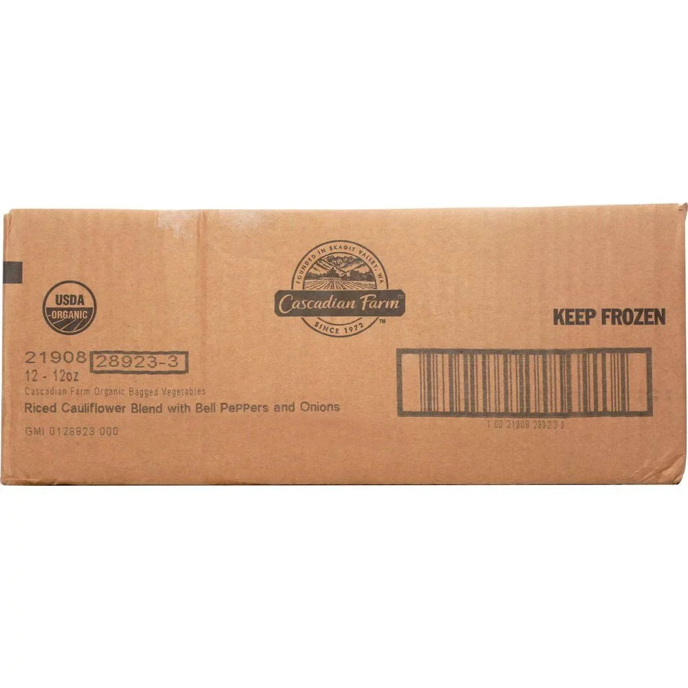 with Cascadian Organic Onions, Peppers Ounce 12 Blend and Case. 12 Riced per Farm Cauliflower Bell --
