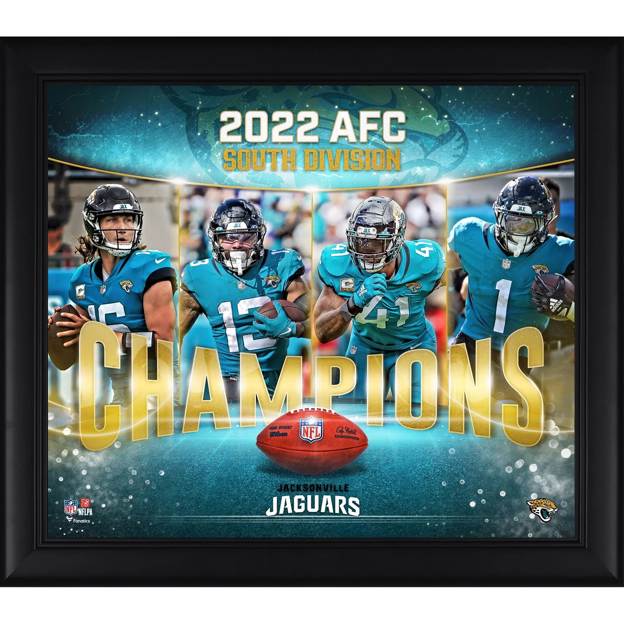 South Collage x Framed Champions 15" AFC Jaguars Jacksonville 2022 17"