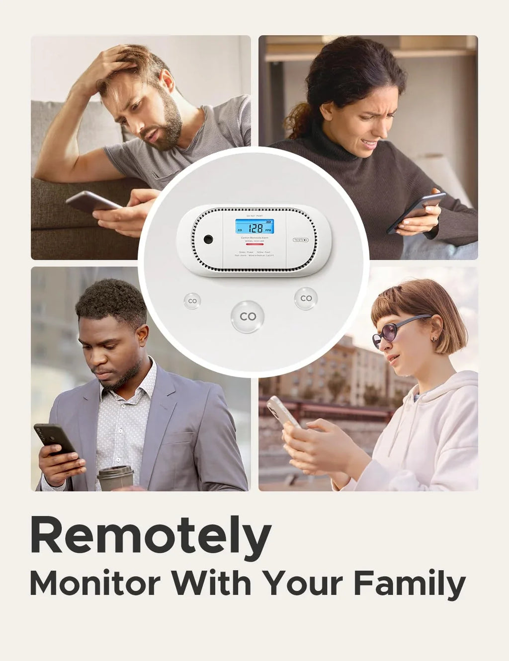 FS51 or Accessory Monoxide SBS50 Smart 1-Pack XC01-M, Interconnected Smoke X-Sense Station, X-Sense an Base CO FS31 Carbon Works Portable Wireless with Detector Alarm Detector for Kit,