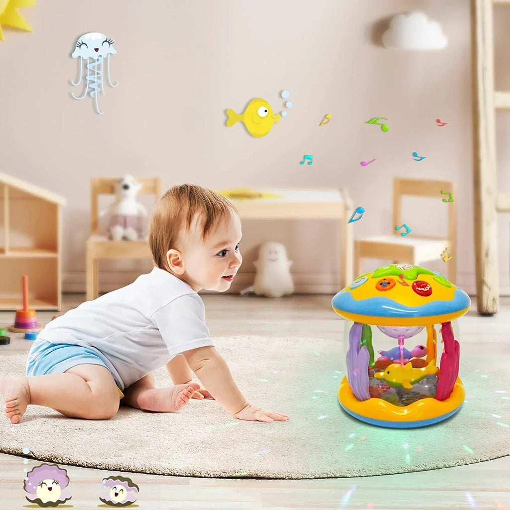 Toys For 6-12 Toys Toys,Ocean Up Baby for Months,4 1 Musical Rotating in Infant LAYADO Educational Projector Toddlers Learning Light