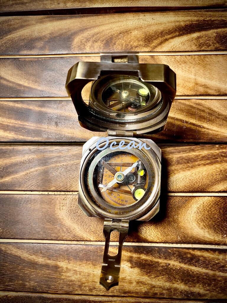 Baptism Antique Brunton Hughes Gift 1917 & Brass Compass Compass Wedding, Kelvin