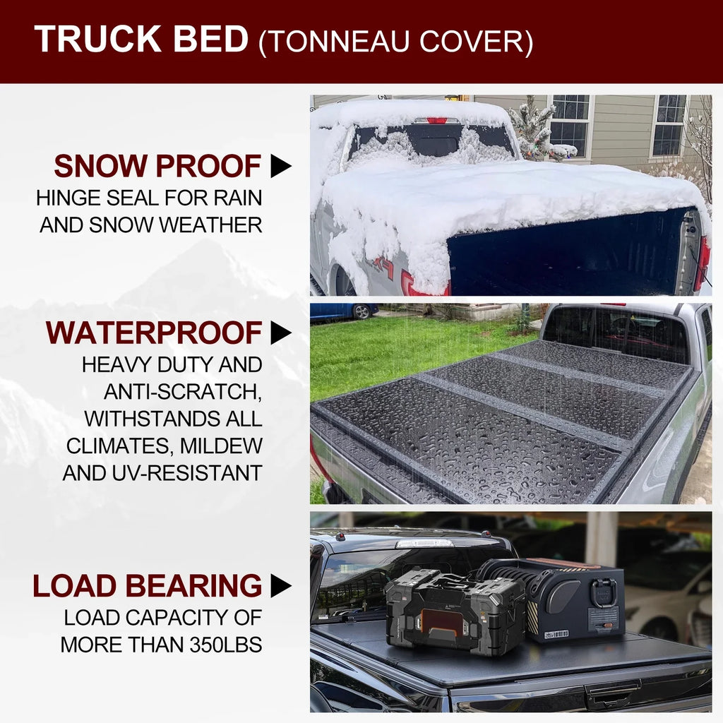 1500 Hard Kikito Professional Rambox Bed Bed | for 2019-2024 (76.3in) Deckrail System Cover 3500 6.4ft | FRP Tonneau Ram 2500 & Truck Tri-Fold