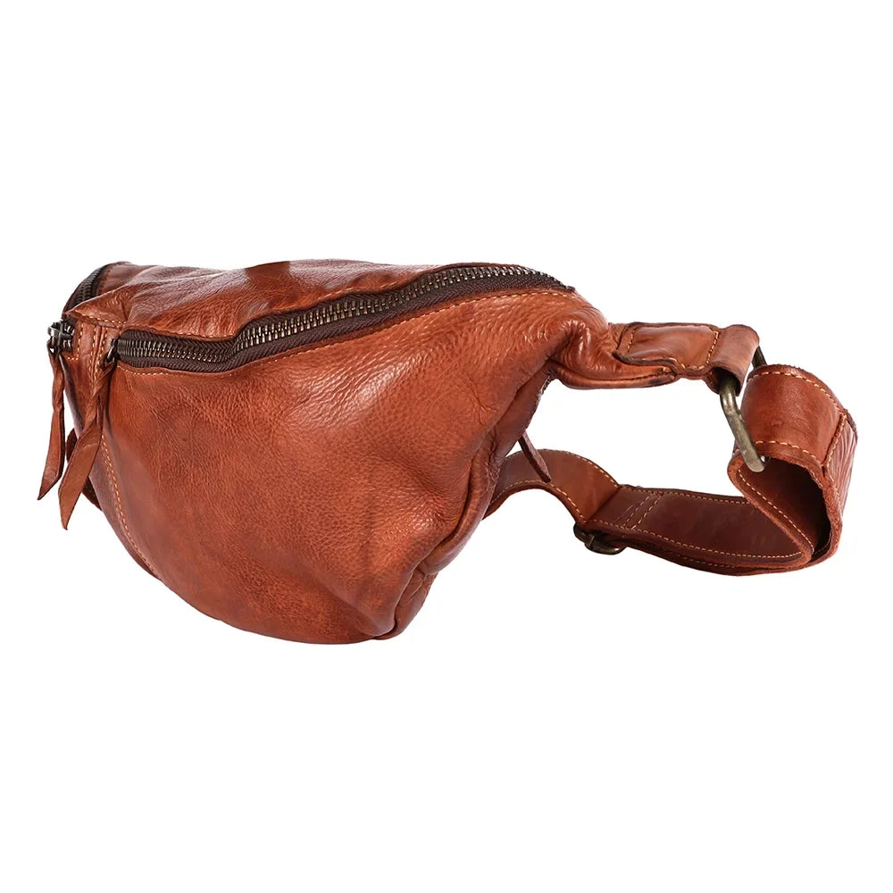 Handmade Western Genuine Fanny Vintage Women Cowhide Never Nmbgm153 Leather NM Handbag Bag Mind Pack Purse