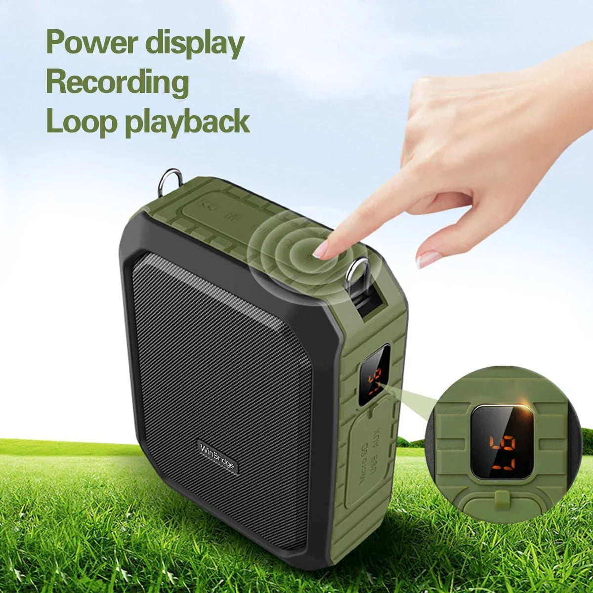with Microphone Amplifier WinBridge Voice 18W M800 Headset